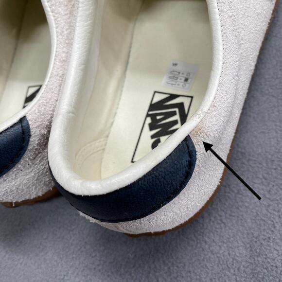 Vans Sport Low Lace Up Skate Shoe Mens 9.5 Womens 11 Marshmallow Navy‎ Blue main image 14
